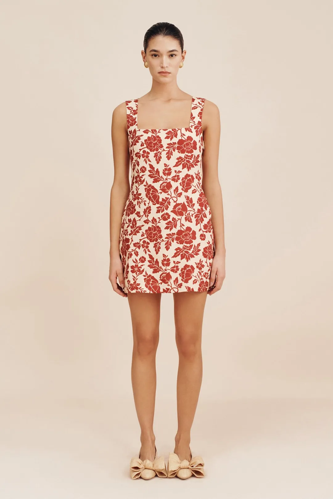 Shop ALICE MINI DRESS - SCARLET BLOOM Mini Dresses|Linen Dresses