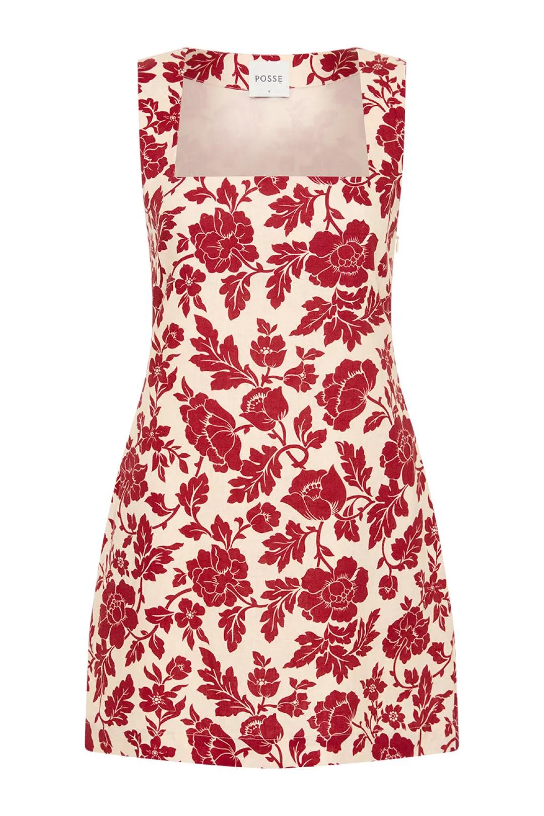 Shop ALICE MINI DRESS - SCARLET BLOOM Mini Dresses|Linen Dresses