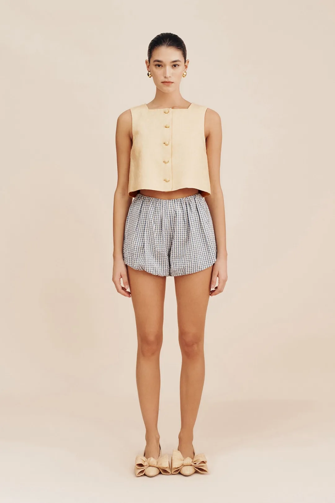 Hot AURELIA SHORT - BLUE GINGHAM Coordinating Sets|Shorts