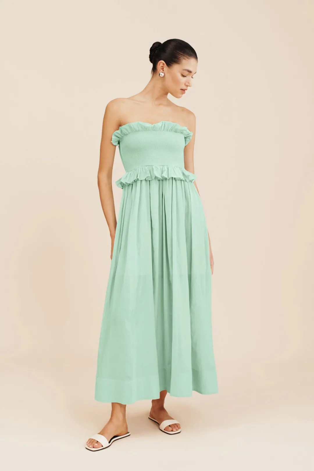 Store COBY STRAPLESS DRESS - COOL MINT Occasional Dresses|Maxi Dresses