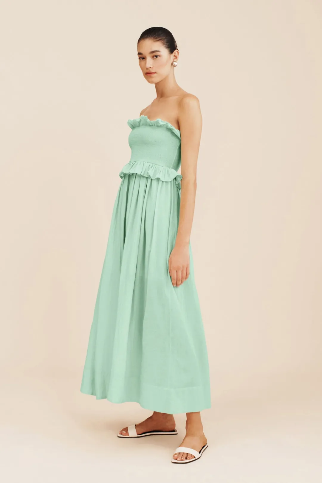 Store COBY STRAPLESS DRESS - COOL MINT Occasional Dresses|Maxi Dresses