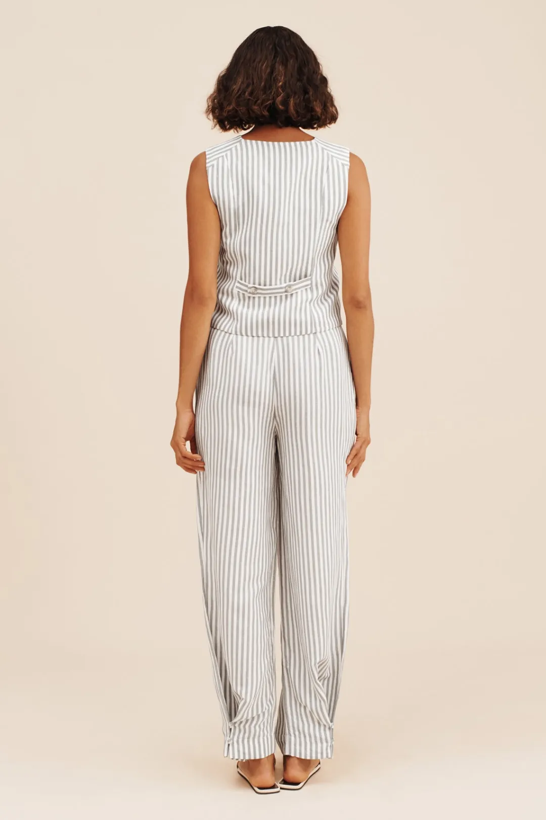 Sale DIANA VEST - SEAGRASS STRIPE Tops