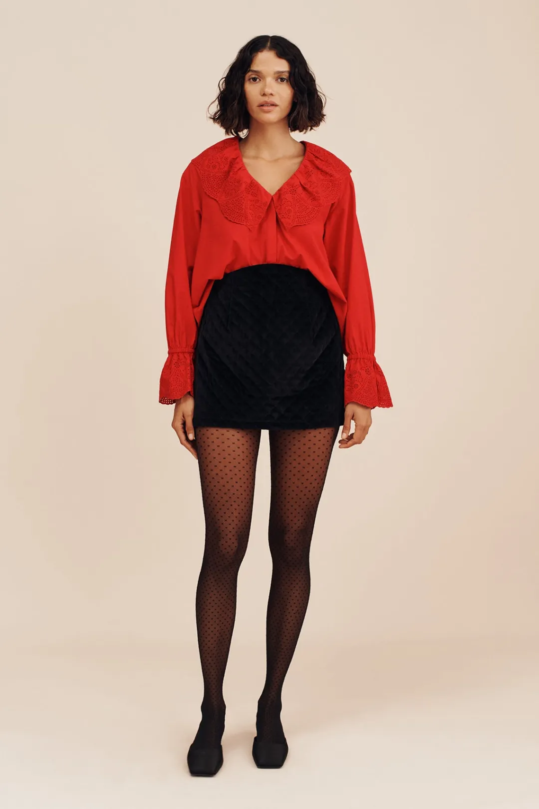 Outlet ROMEO MINI SKIRT - BLACK VELVET Coordinating Sets|Skirts