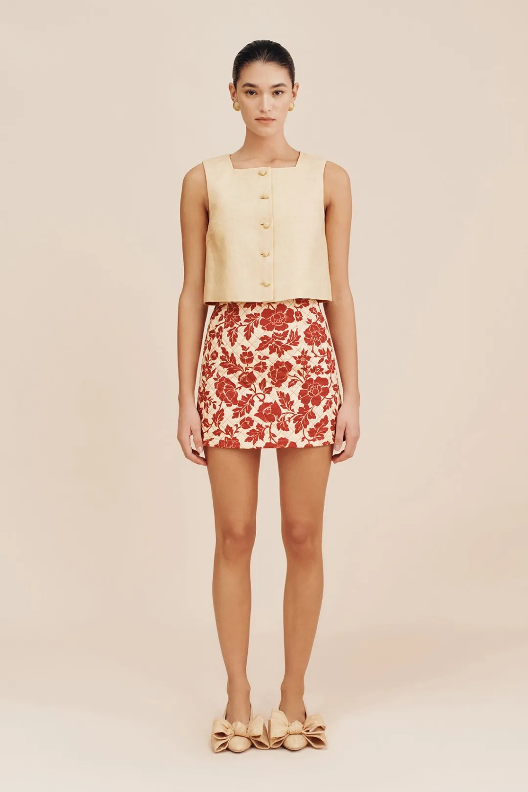 Clearance ROMEO MINI SKIRT - SCARLET BLOOM Coordinating Sets|Skirts