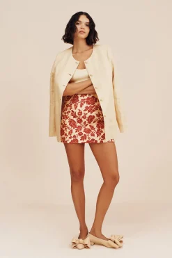 Clearance ROMEO MINI SKIRT - SCARLET BLOOM Coordinating Sets|Skirts