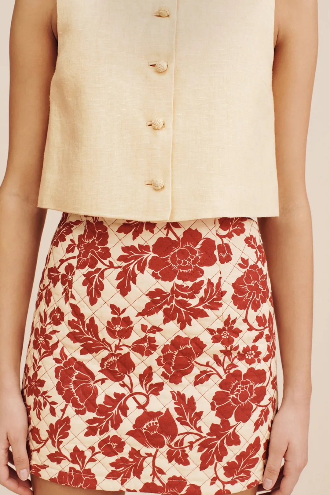 Clearance ROMEO MINI SKIRT - SCARLET BLOOM Coordinating Sets|Skirts