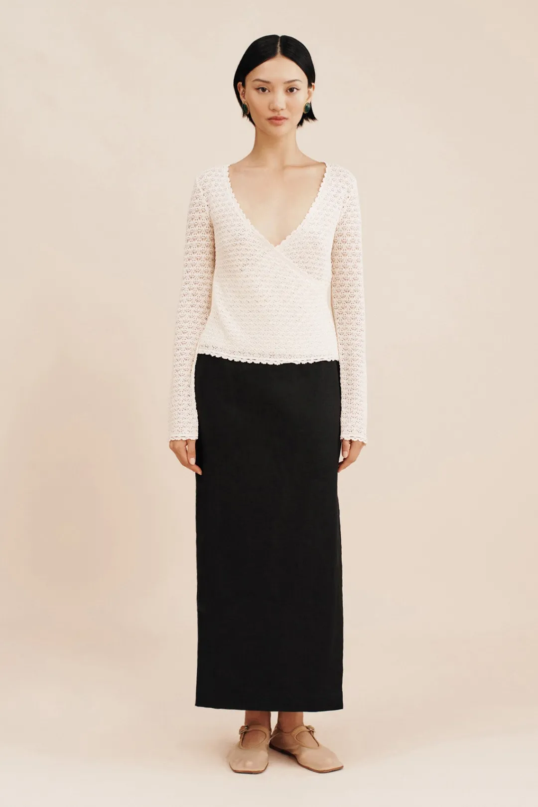 Store ROMY WRAP TOP - Knitwear|Tops