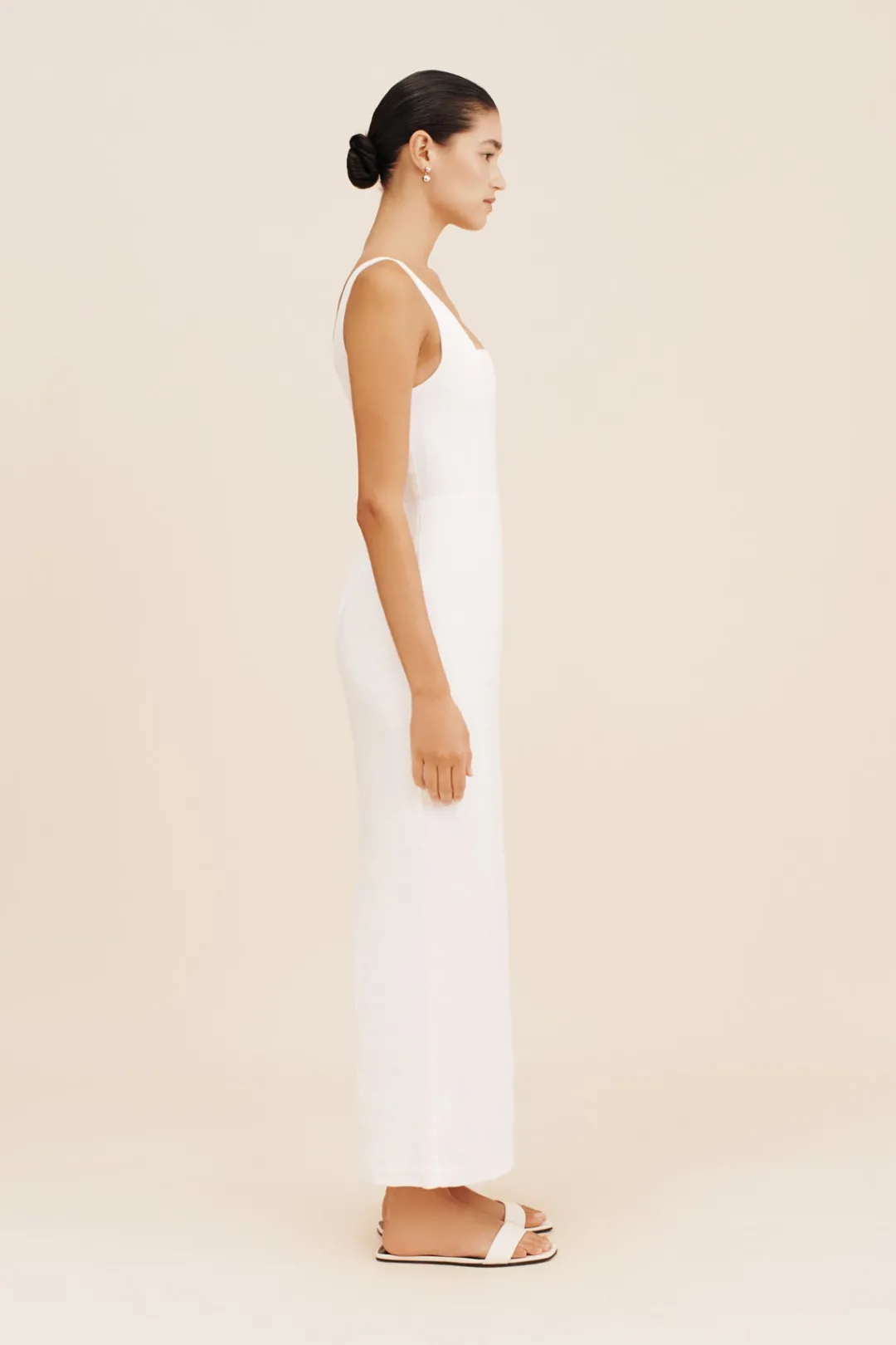Best SKYLA COLUMN DRESS - Linen Dresses|Midi Dresses