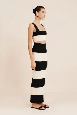 Discount THEO SKIRT - BLACK STRIPE Coordinating Sets|Skirts