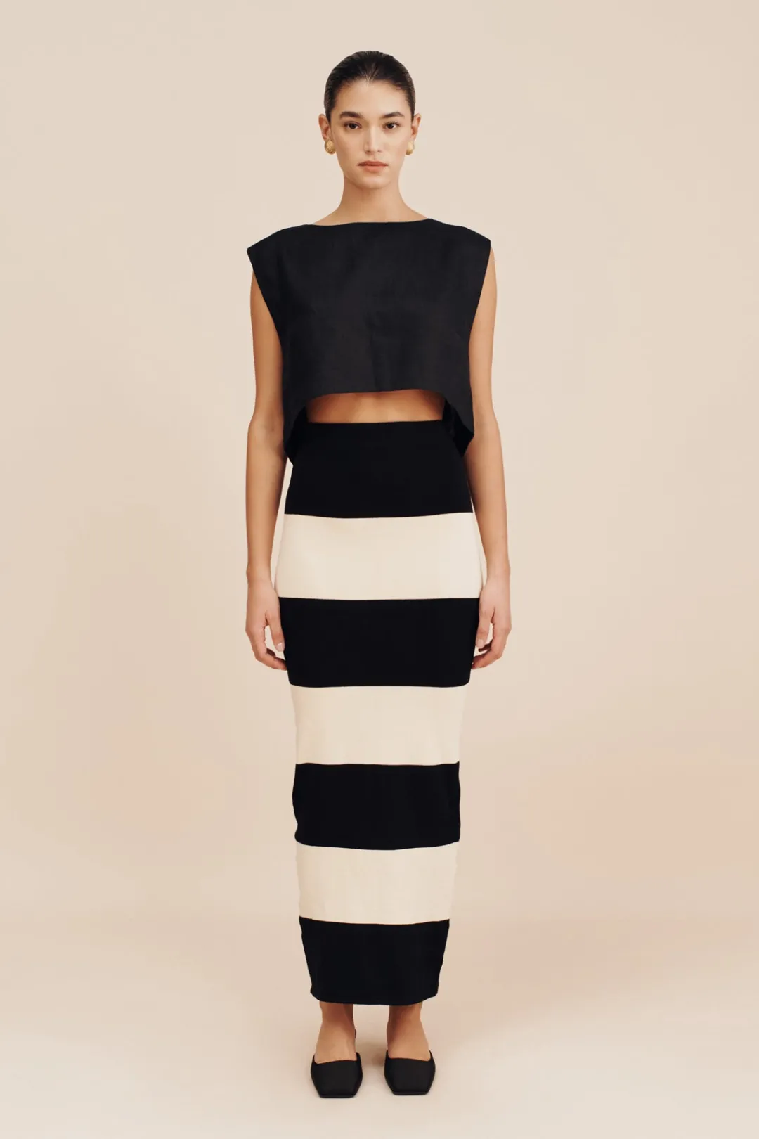 Discount THEO SKIRT - BLACK STRIPE Coordinating Sets|Skirts