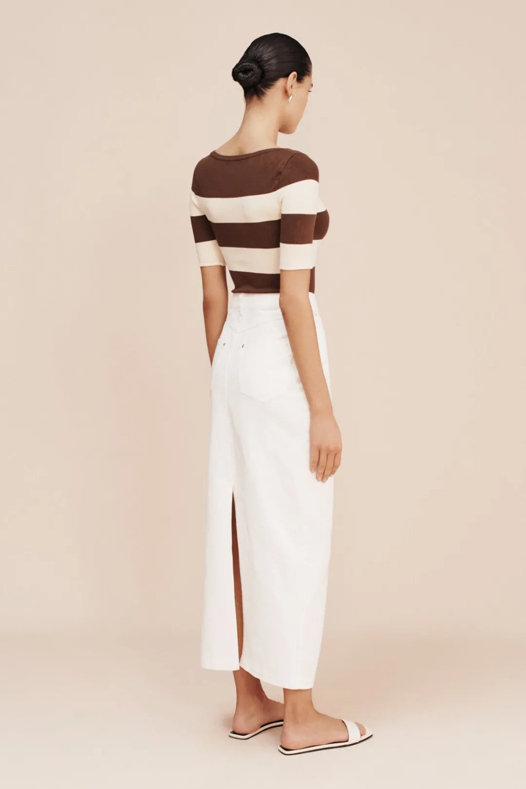 Online THEO TOP - CHOCOLATE STRIPE Knitwear|Tops