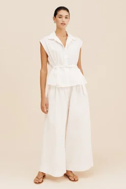 Shop WESLEY TROUSER - VINTAGE WHITE Trousers