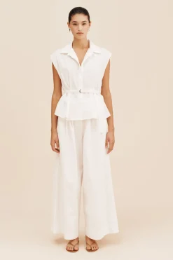 Shop WESLEY TROUSER - VINTAGE WHITE Trousers